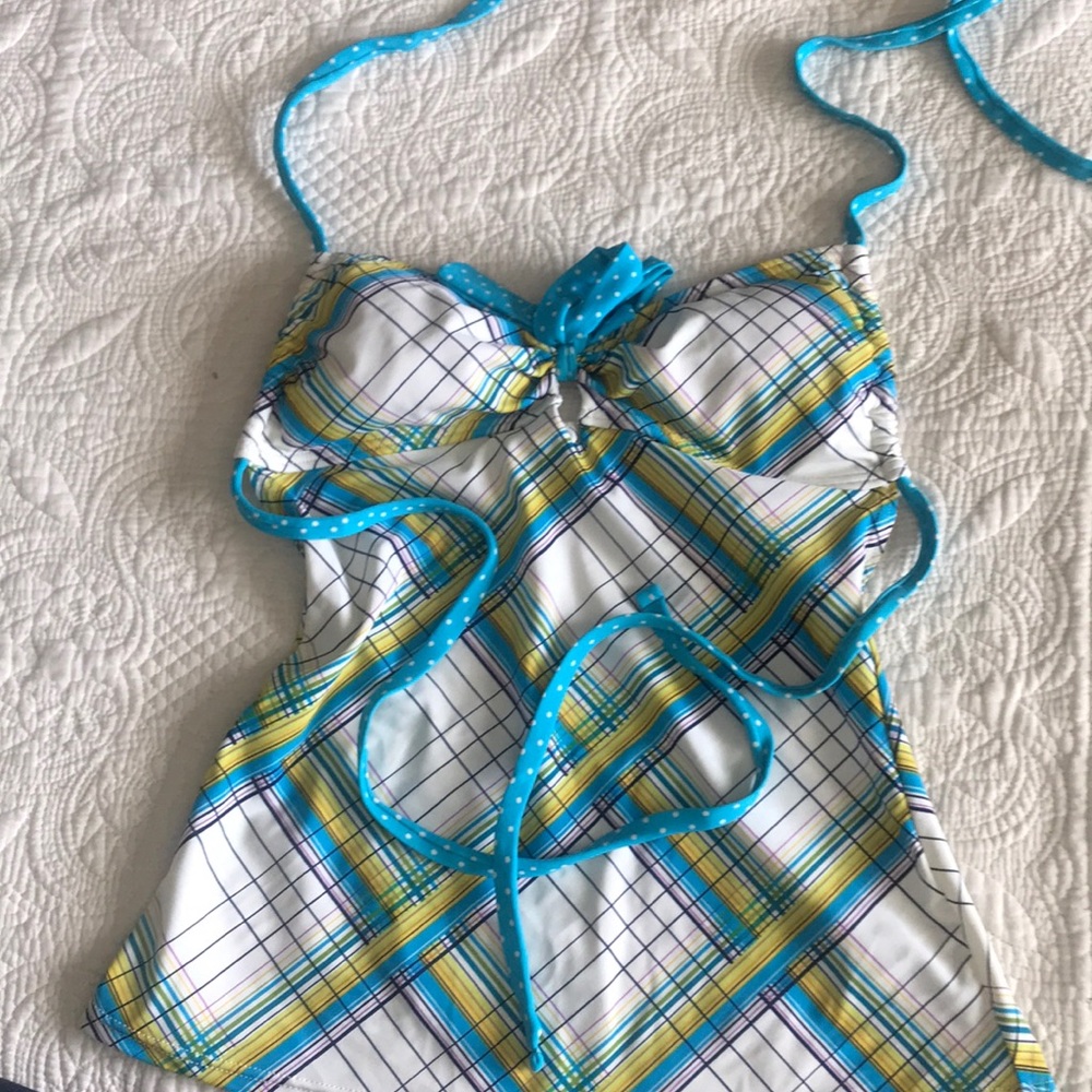 swim tank. Beautiful color combo/very flattering!
